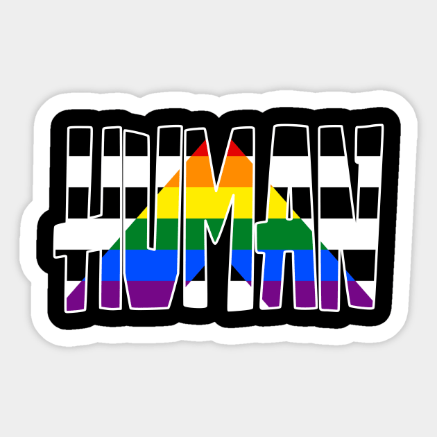 Human Ally Flag Sticker by Fig-Mon Designs